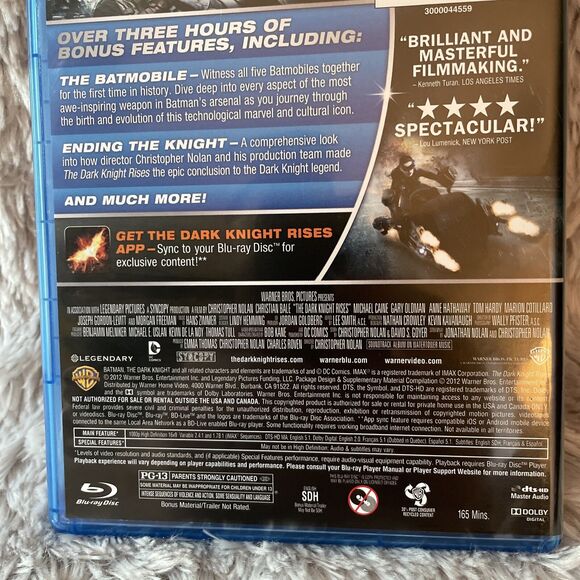 Dark Knight Rises (Blu-ray & DVD, 2012) 3 Disc Set Special Features Batman - Picture 5 of 16